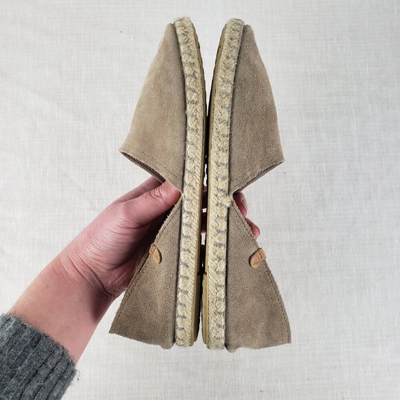 Verbenas Carmen Espadrilles Tan Suede Closed Toe Flats Shoes Size 40 US 9 - Picture 13 of 16